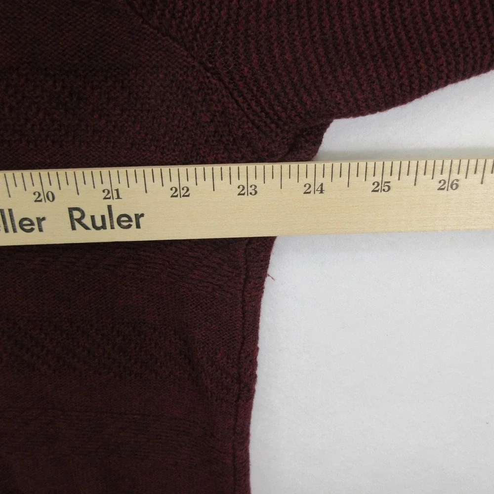 Banana Republic Men's Shawl Collar Sweater XL Burgundy Cotton Wool Blend